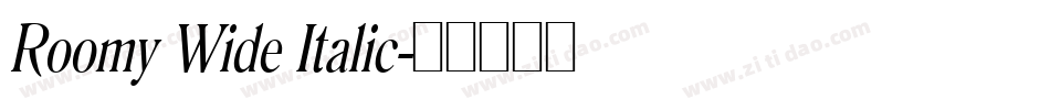 Roomy Wide Italic字体转换